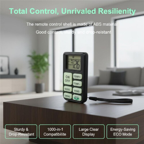 Universal A/C Remote Control with Fluorescent Buttons Air Conditioner Remote Control Easy-to-Use Remote Control Panel B 1