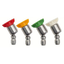 4pcs Pivoting 1/4'' Quick Connect Jet Sprays Nozzles High Pressure Washer Gutter Cleaning Adaptor-1.2 mm Aperture