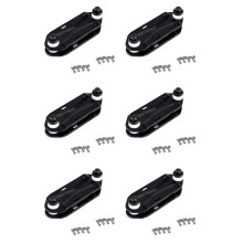 6X Waterborne Rail Adapter Surfskate Truck Fits Any Board - Carve & Cruise Like A Surfboard,Rail Adapter,Black