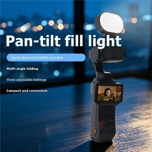 For   Ultra Fill Light Adjustable Brightness LED Light Quick-Release Gimbal Selfie Light 1