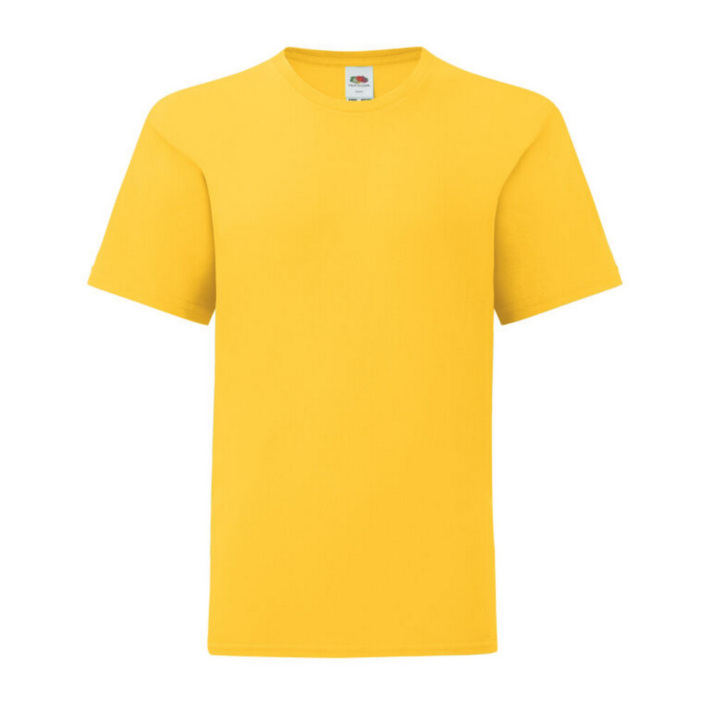 Fruit Of The Loom (5-6 Years, Sunflower) Childrens/Kids Iconic 150 T-Shirt