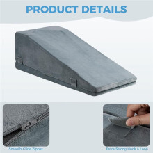 Leg Elevation Pillow, Foam Leg Support Adjustable Wedge Pillow Relieves Joint Pain After Surgery Ergonomic Curve