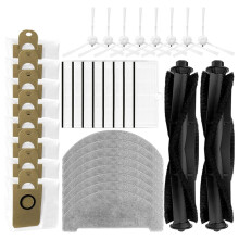 For T10, IMILAB V1 Vacuum Parts Main Side Brush HEPA Filter Mop Cloth Dust Bag Replacement Accessories(34pcs)