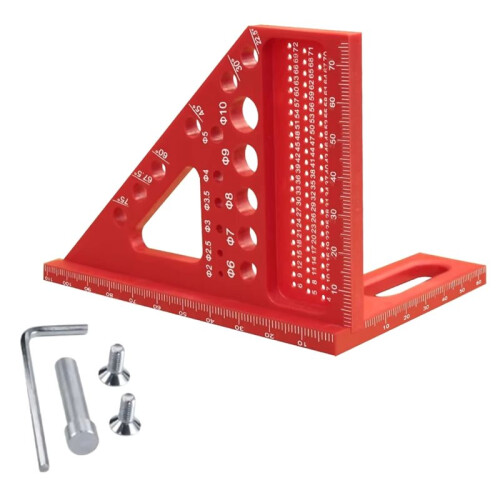 1pc 3D Multi-Angle, Combination Tool, Multi-Function Plastic Ruler for Accurate Marking and Layout A 1