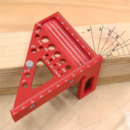 1pc 3D Multi-Angle, Combination Tool, Multi-Function Plastic Ruler for Accurate Marking and Layout A 2