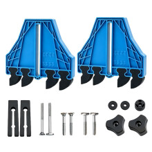 2set Woodworking Safety Feather Board Hold Down Clamp Fit 3/8 & 3/4 Inch T Slot for Table Band Saw Router Workbench A