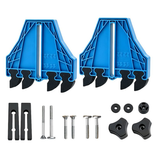 Conjunto de 2 Grampos de Segurança para Guia de Corte em Madeira, Compatíveis com Ranhuras em T de 3/8 e 3/4 Polegadas para Serras de Mesa, Tupias e