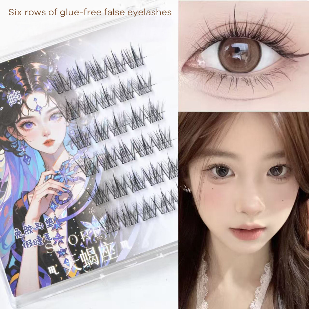 Reach-Tools (Scorpio - Six Rows Of Glue-Free Sunflowers) Zodiac Manga False Lashes - No Glue