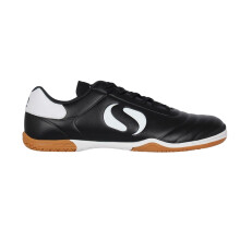 (13 UK, Black/White) Sondico Mens Strike Leather Indoor Football Trainers