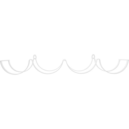 Wave Shape Toilet Paper Holder White Iron 1 Piece