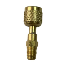 Brass Adaptor Fitting 1/4 SAE LH Female to 1/4 Male for