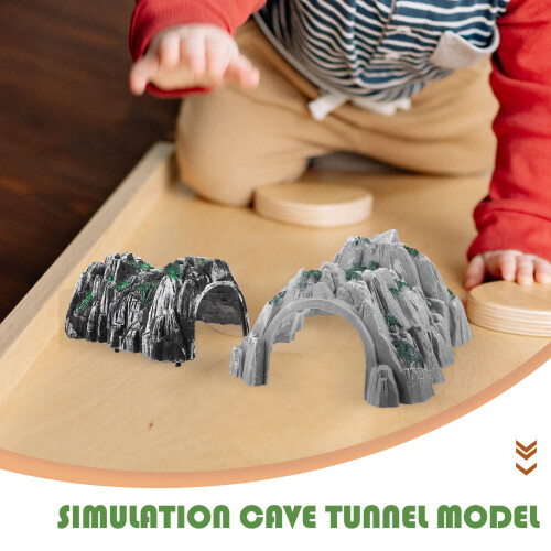 Miniature Tunnel Model Plastic 2 Pieces Assorted Colors 2