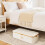 Underbed Storage Box Bamboo Frame 42L Beige 2