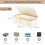 Underbed Storage Box Bamboo Frame 42L Beige 5