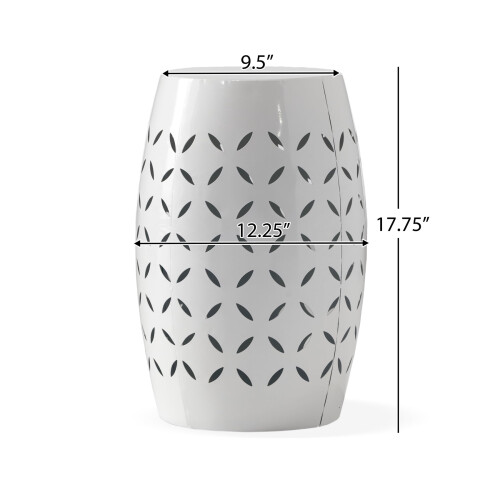 Bucky Metal Side Table White Indoor Outdoor 2