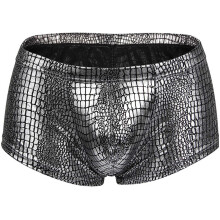 Men's Fishscale Imitation Leather Boxer Briefs