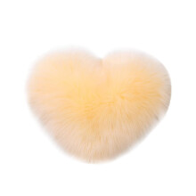 Heart Throw Pillow Soft Faux Heart Cushion 18x18 Inch