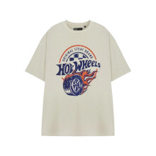 (S, Oatmeal) Hot Wheels Mens Original Stunt Brand Short-Sleeved T-Shirt