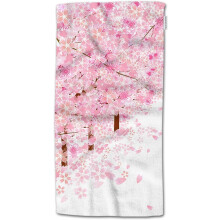 Cherry Blossom Hand Towels Soft Spring Pattern 15x30 Inch