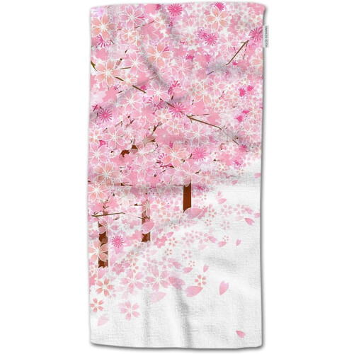 Cherry Blossom Hand Towels Soft Spring Pattern 15x30 Inch
