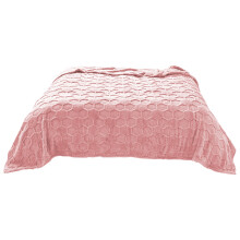 Pink Velvet Blanket 200x230cm Double-Sided Soccer Grid