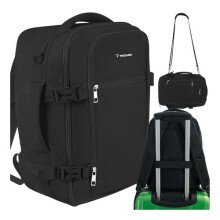 Reisrugzak 40x25x20cm, 20L, zwart, 2-in-1 tas