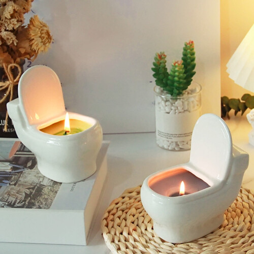 Toilet-Shaped Scented Candle White Tea 480g