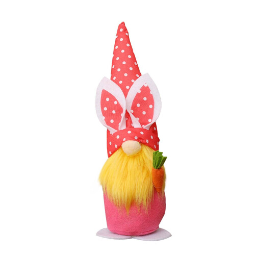Easter Gnome Plush Doll with Carrot 1 Piece