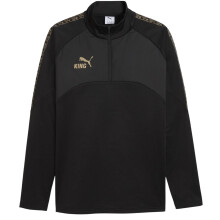 (L, Black/Gold) Puma Mens King Athletic Training Drill Top