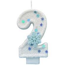 Snowflake Number Candles 0-9 for Cake Decoration