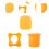Bottom Rod Sleeve Holder Anti-slip Orange 6