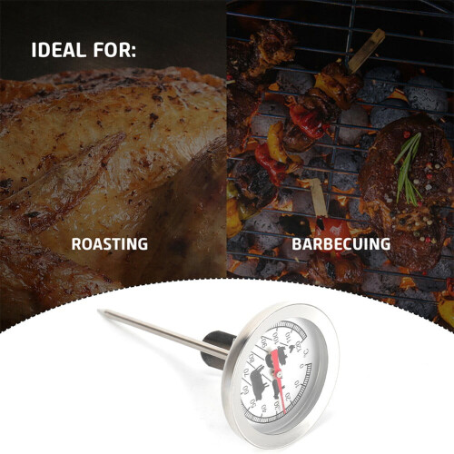 Analog Thermometer Hygrometer with Stainless Steel Probe 2