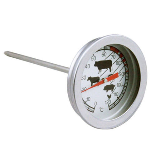 Analog Thermometer Hygrometer with Stainless Steel Probe