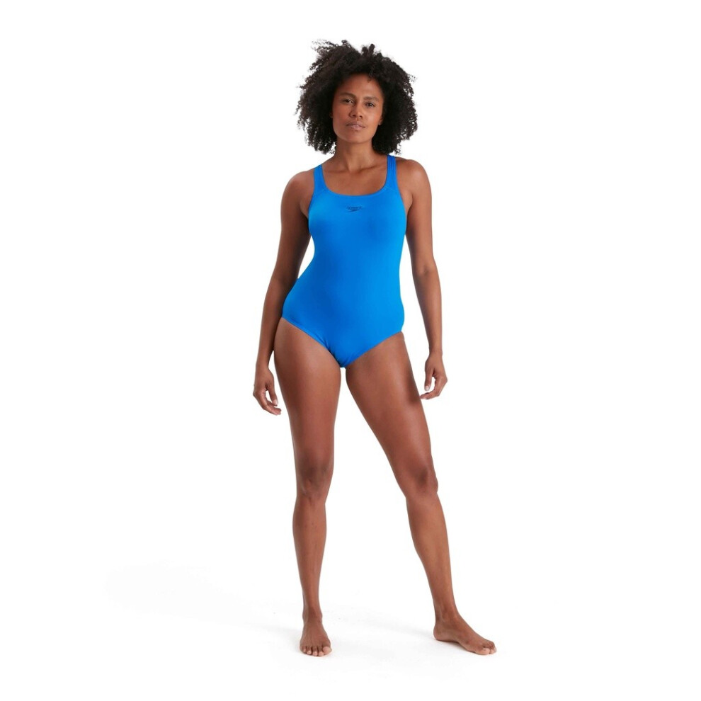 Speedo (34Cm, Bondi Blue) Womens/Ladies Medalist Eco Endurance+ One Piece Swimsuit