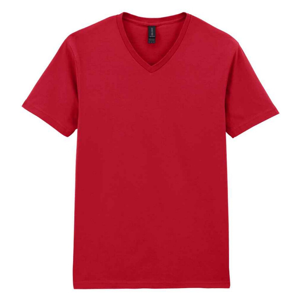 Gildan (Xl, Cherry Red) Mens Softstyle V Neck T-Shirt