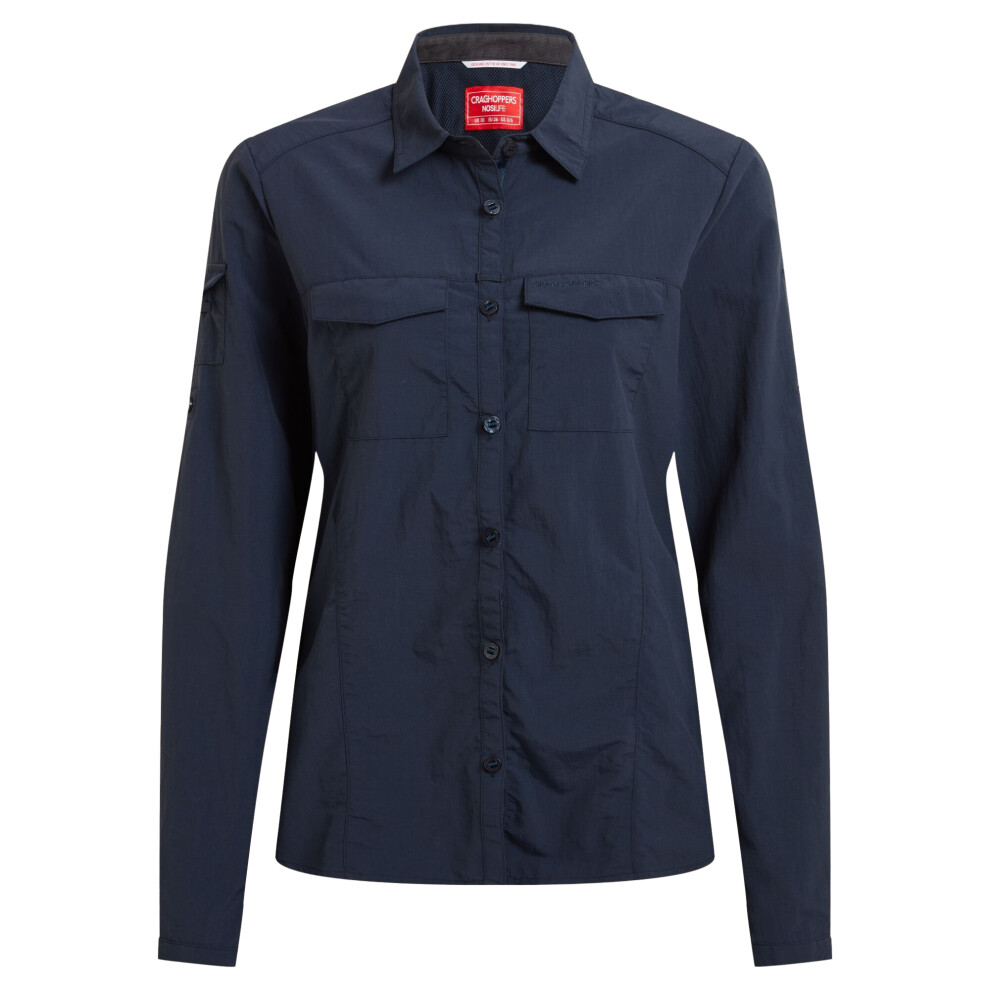 Craghoppers (14 Uk, Blue Navy) Womens/Ladies Adventure Iii Nosilife Long-Sleeved Shirt