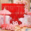 Red Metallic Tinsel Foil Fringe Curtains 4-Pack 3.3x8.3 Ft 3
