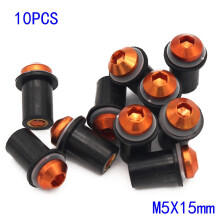 Motorcycle Screws Bolts Set M5x15mm 10 pcs