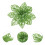 Christmas Flower Ornaments Light Green 12 Pieces 1