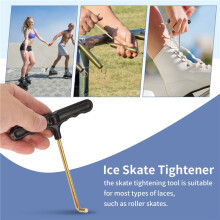 8 Piezas de Cordones para Patines de Hielo, Herramienta de Ajuste de Patines, Tensor de Encaje para Patines de Hielo, Herramienta de TrampolíN de