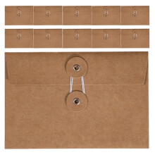 Vintage Kraft Paper Envelopes with String Closure 20 Pack