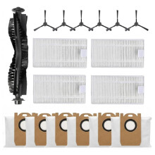 Per il Robot Aspirapolvere per IHome AutoVac Nova S1 Pro / per IHRVS1PRO-3BLK: 1 Spazzola A Rullo Principale, 6 Spazzole Laterali, 4 Filtri HEPA, 6