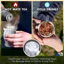 Yerba Mate Natural Gourd(Original Traditional Mate Cup - 230ML) Includes 2 Bombillas (Yerba Mate Straws)