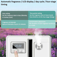 Purificador de Ar de Parede para Hotel, Difusor de Aromas de 160 Ml, Ventilador Interno em Formato de Leque, Máquina de Aromaterapia para Saguão de