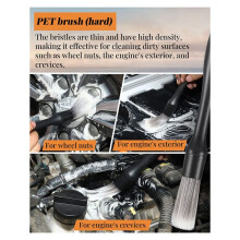6-Teiliges Auto-PflegebüRsten-Set EnthäLt 3 Auto-PflegebüRsten und 3 ErsatzbüRstenköPfe für Sitze, Reifen Usw.