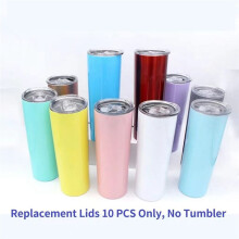 Skinny Tumbler Replacement Lids 10 Pack, Plastic Resistant Lids Covers Spill Proof for Skinny Tumbler Lid 20 Oz