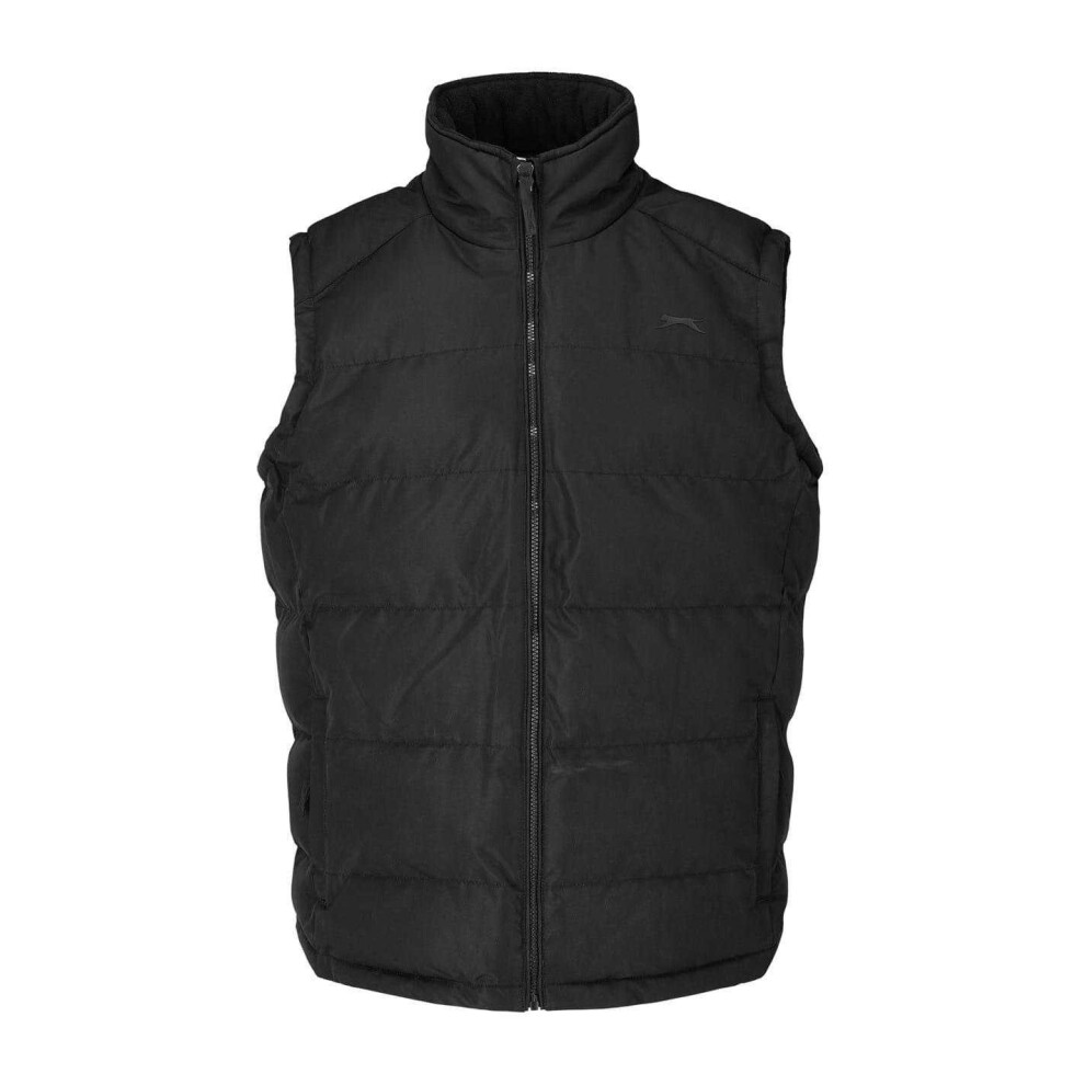 Slazenger (S, Black) Mens Logo Padded Gilet