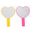 Heart-Shaped Hand Mirror ABS Orange Makeup Mirror 2 pcs 4