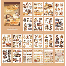 Art Deco Palace Sticker Book Vintage Travel PET Stickers