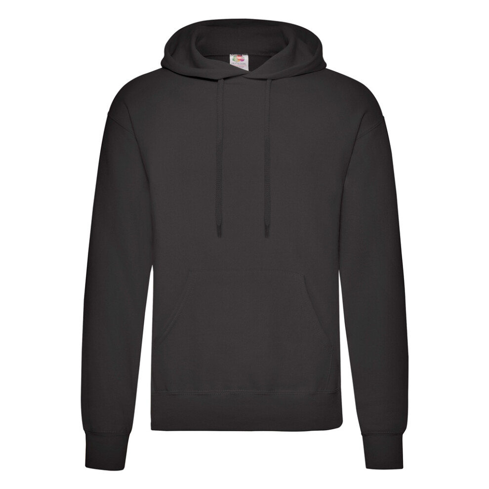Fruit Of The Loom (L, Black) Adults Unisex Classic Hooded Sweatshirt